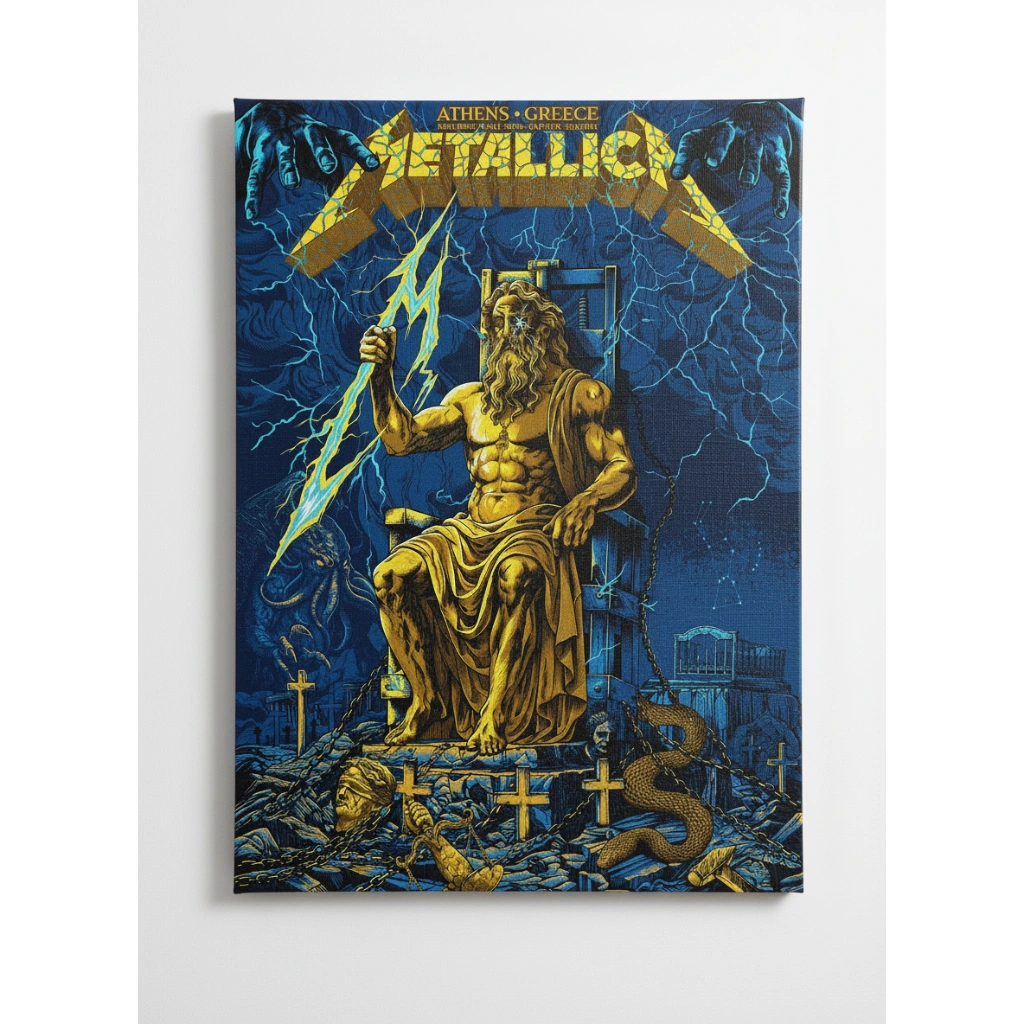Metallica Athens Greece Lightning God May 09, 2026 Olympic Stadium Canvas Print
