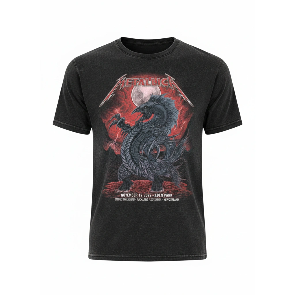Metallica Black Dragon Tour T Shirt November 19, 2025 Auckland, New Zealand Metallica Black Dragon Tour T Shirt November 19, 2025 Auckland, New Zealand
