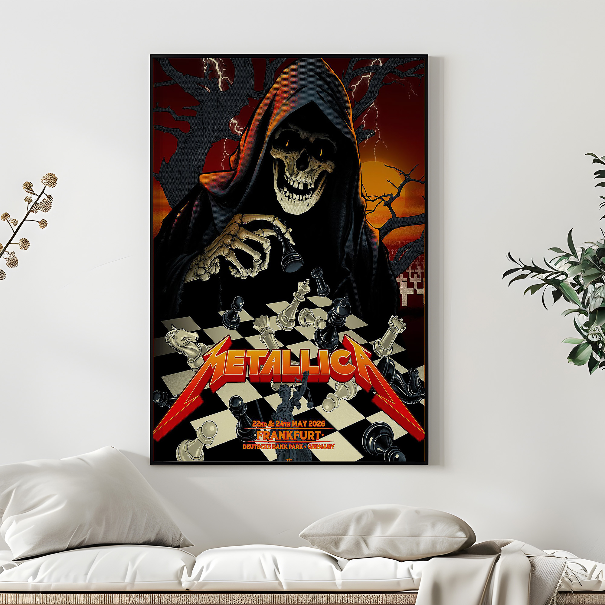 Metallica Concert Tour M72 World Tour Poster May 22-24, 2026 Frankfurt, Germany Deutsche Bank Park Metallica Concert Tour M72 World Tour Poster May 22-24, 2026 Frankfurt, Germany Deutsche Bank Park