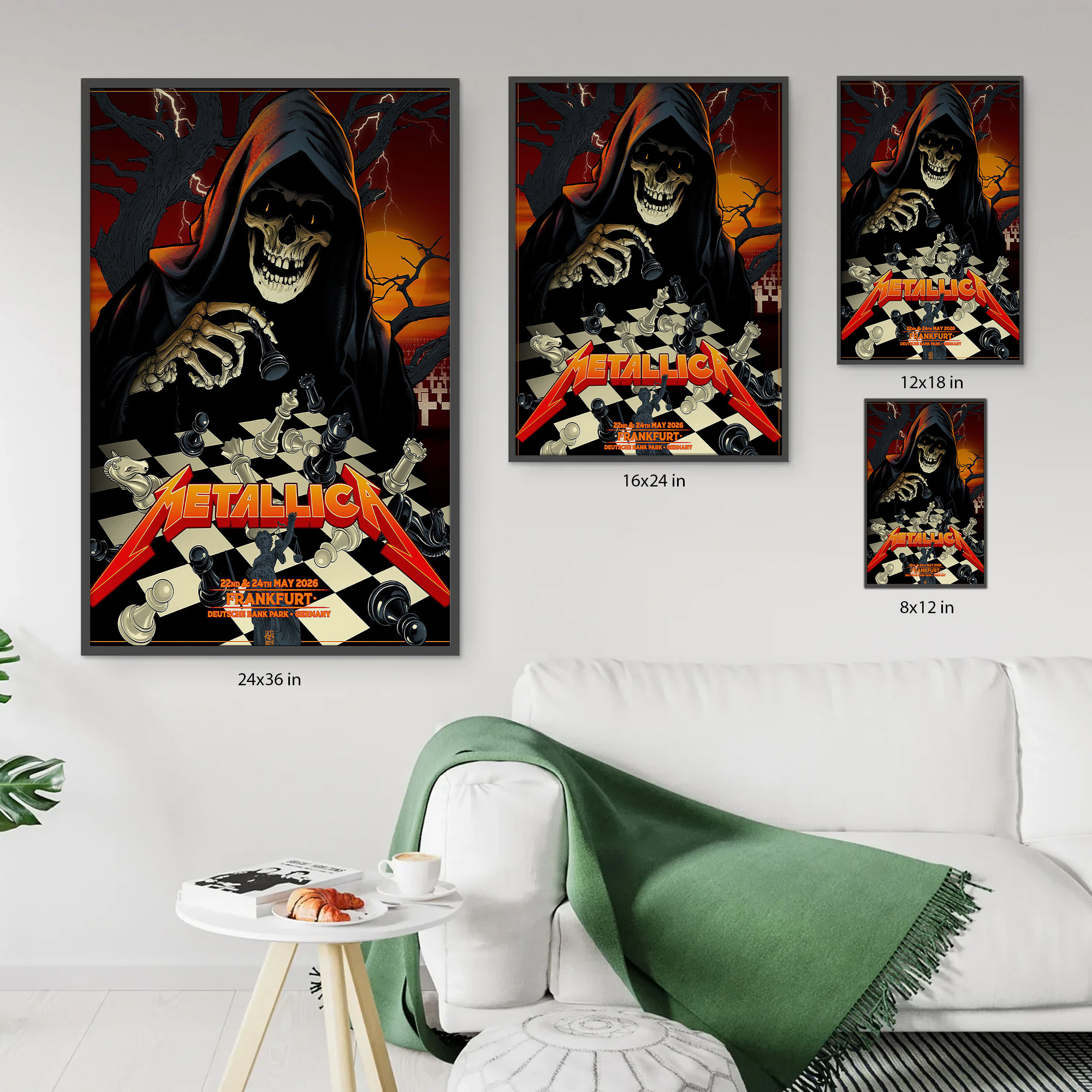 Metallica Concert Tour M72 World Tour Poster May 22 24 2026 Frankfurt Germany Deutsche Bank 3 - Metbrick.com