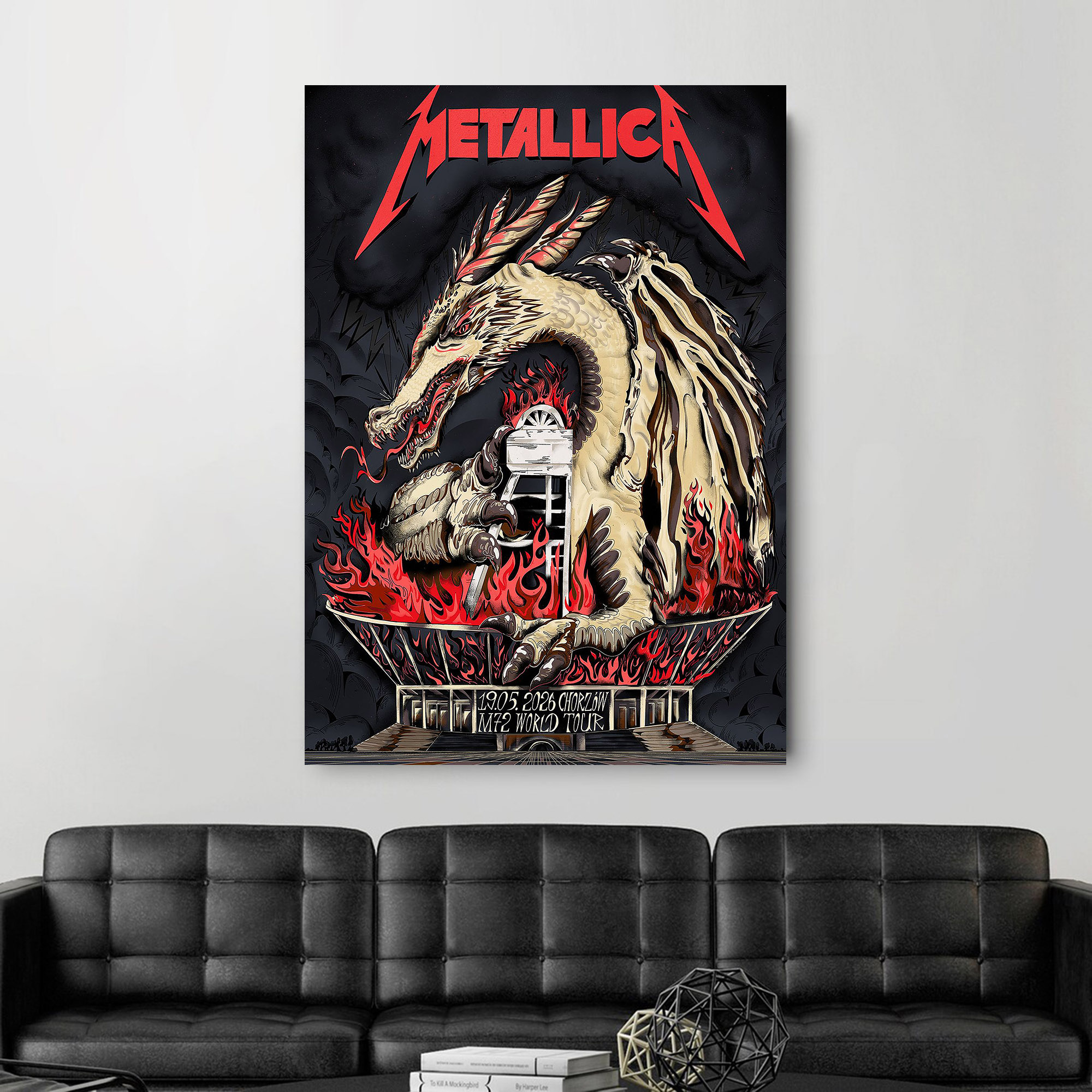 Metallica Dragon Fire M72 World Tour Poster Black Red May 19, 2026 Chorzów, Poland Stadion Śląski Metallica Dragon Fire M72 World Tour Poster Black Red May 19, 2026 Chorzów, Poland Stadion Śląski