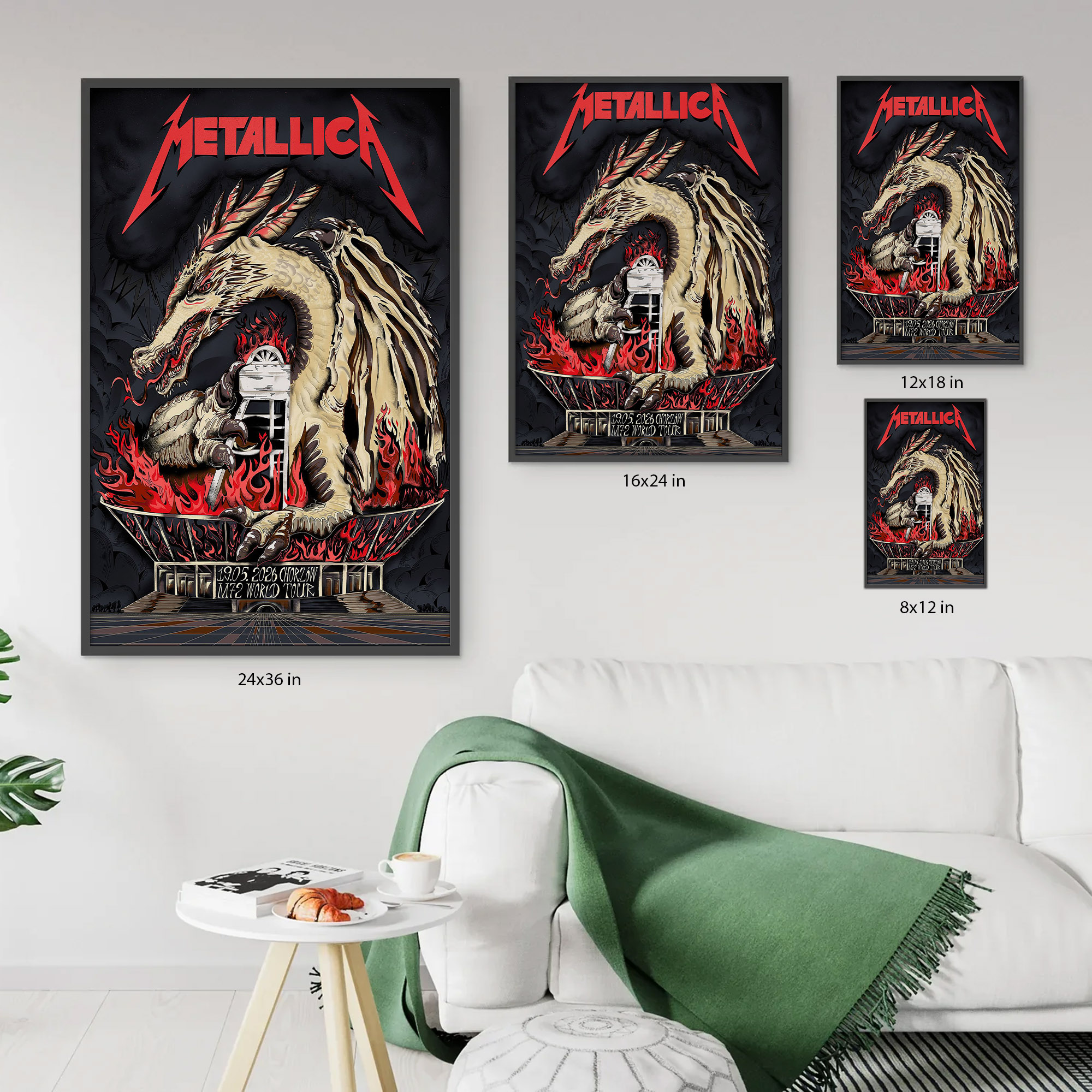 Metallica Dragon Fire M72 World Tour Poster Black Red May 19, 2026 Chorzów, Poland Stadion Śląski Metallica Dragon Fire M72 World Tour Poster Black Red May 19, 2026 Chorzów, Poland Stadion Śląski