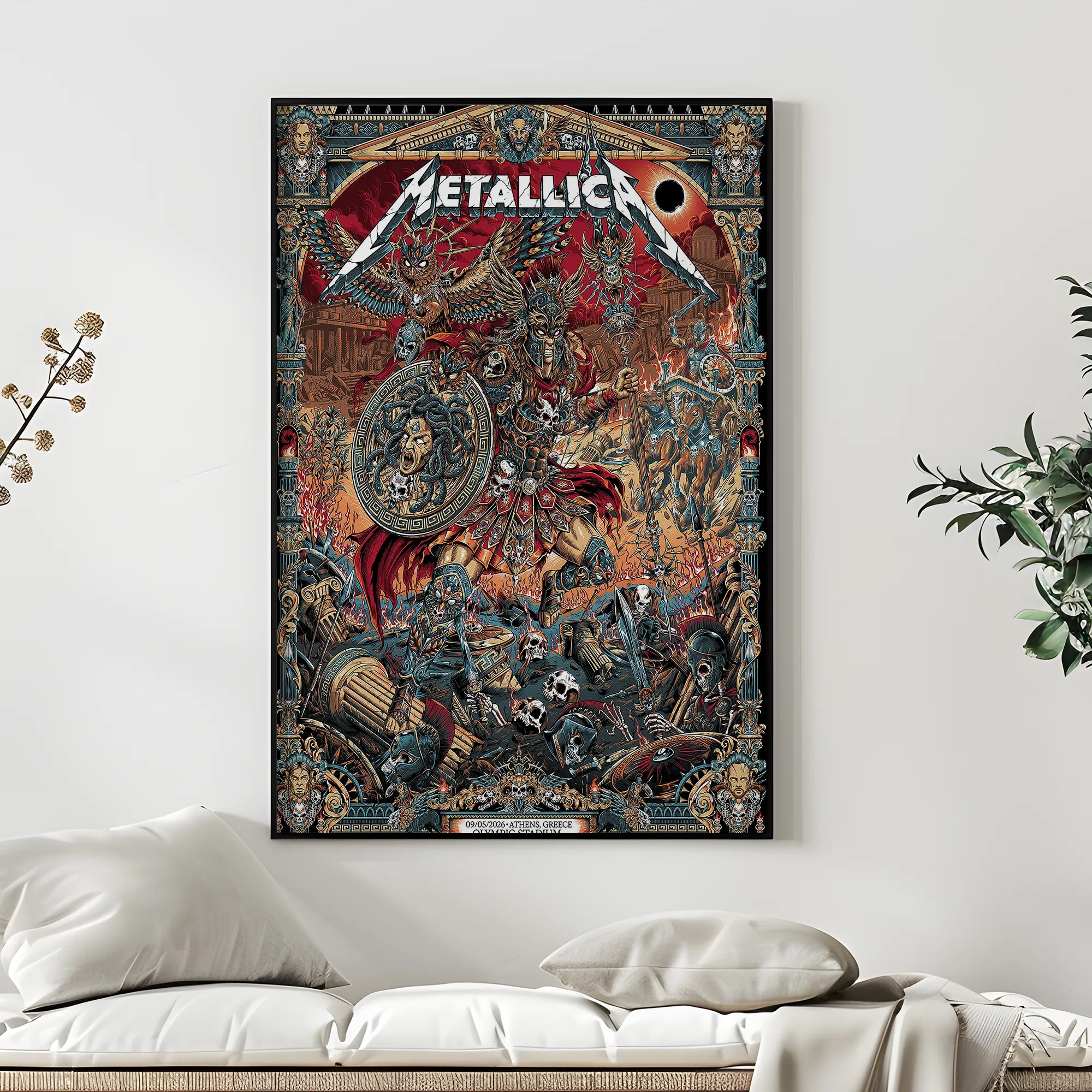 Metallica M72 Tour Athens Greece Olympic Stadium May 9 2026 Poster 2 - Metbrick.com