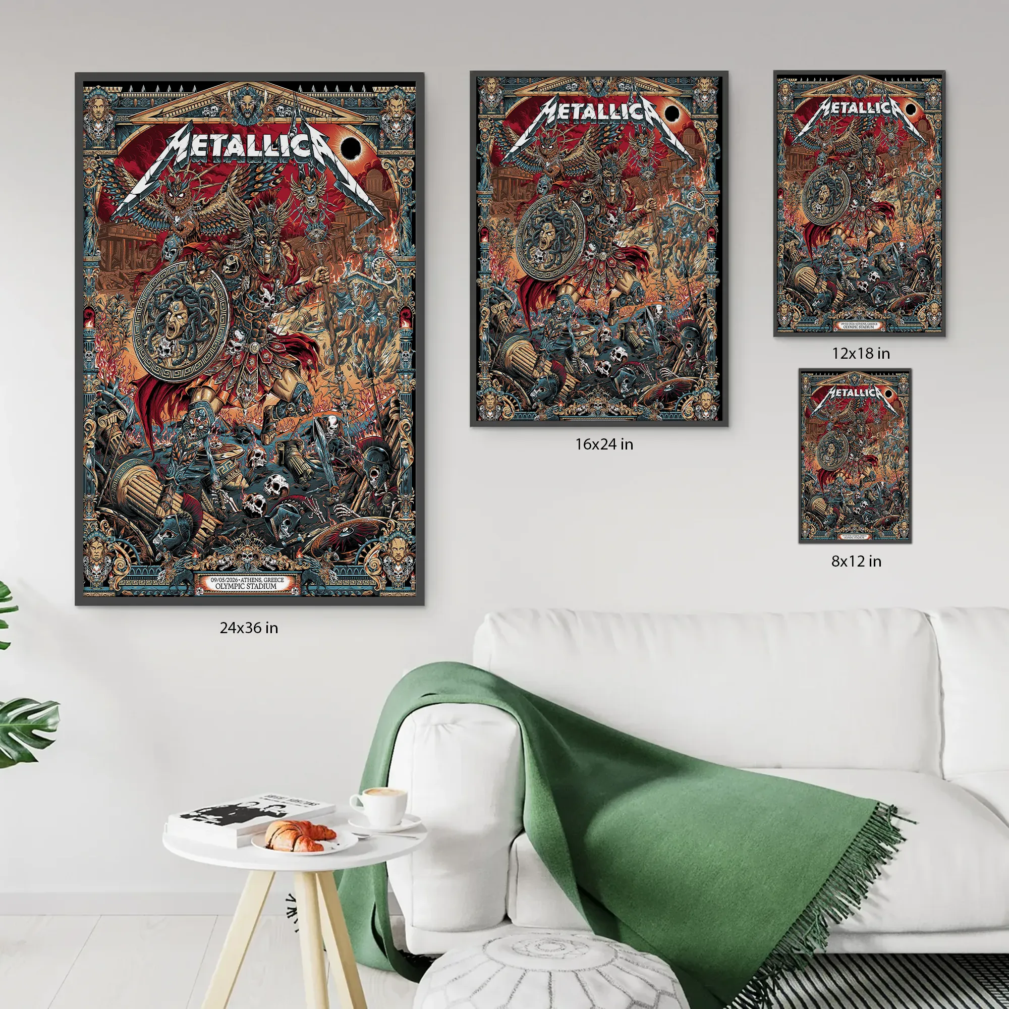 Metallica M72 Tour Athens Greece Olympic Stadium May 9 2026 Poster 3 - Metbrick.com