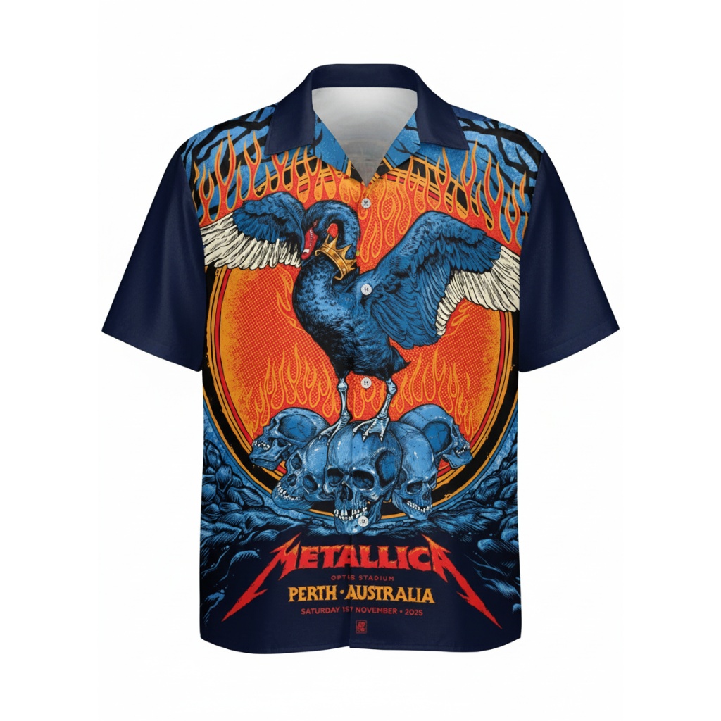 Metallica Perth Australia Black Swan Hawaiian Shirt November 01, 2025 Perth, Australia Metallica Perth Australia Black Swan Hawaiian Shirt November 01, 2025 Perth, Australia