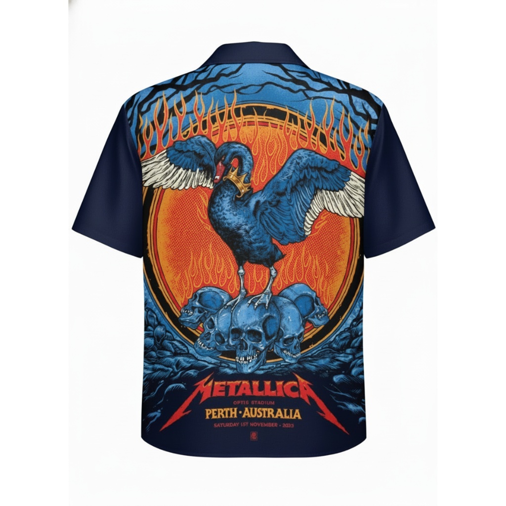 Metallica Perth Australia Black Swan Hawaiian Shirt November 01, 2025 Perth, Australia Metallica Perth Australia Black Swan Hawaiian Shirt November 01, 2025 Perth, Australia