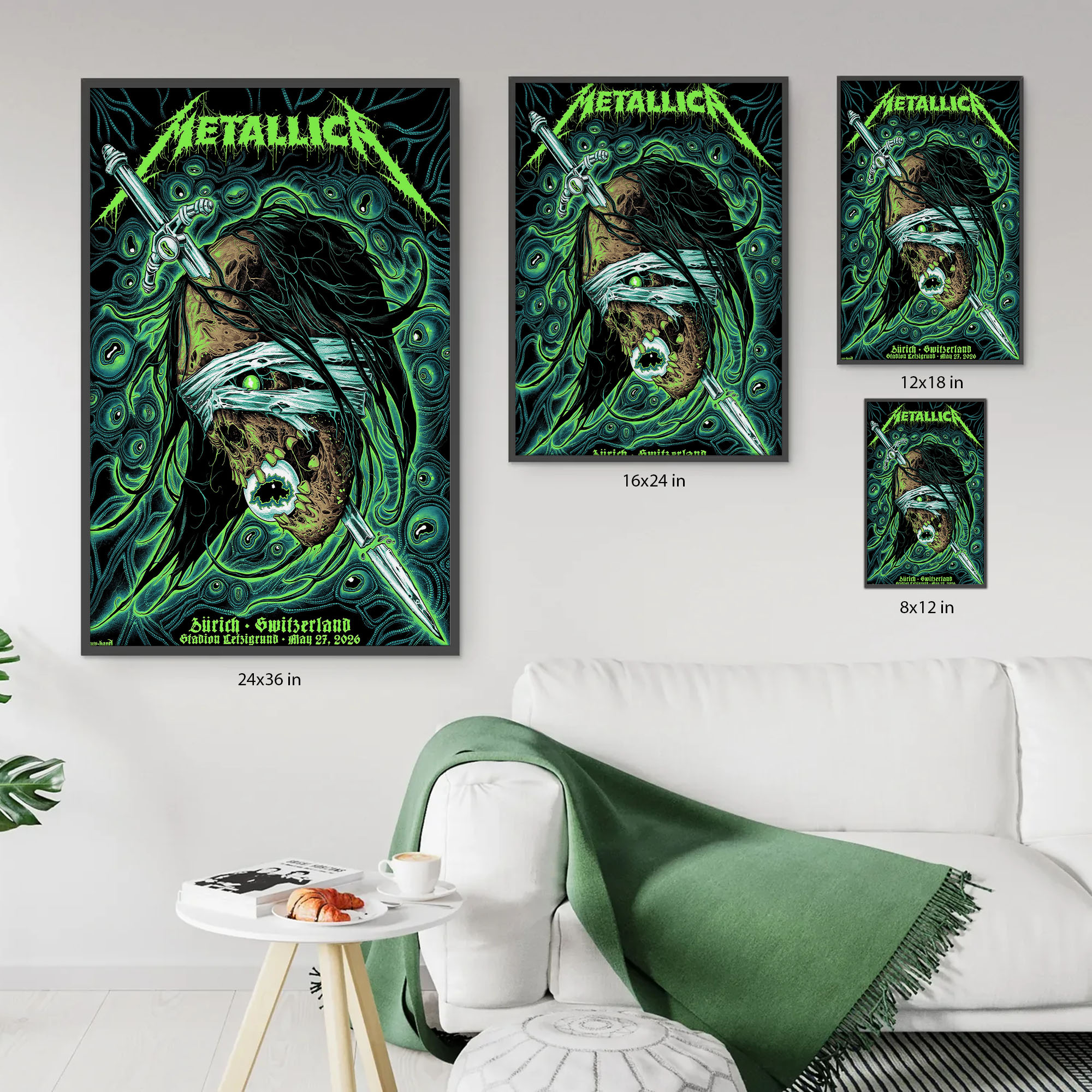 Metallica Zurich Switzerland M72 Tour Poster Stadion Letzigrund May 27, 2026 Metallica Zurich Switzerland M72 Tour Poster Stadion Letzigrund May 27, 2026
