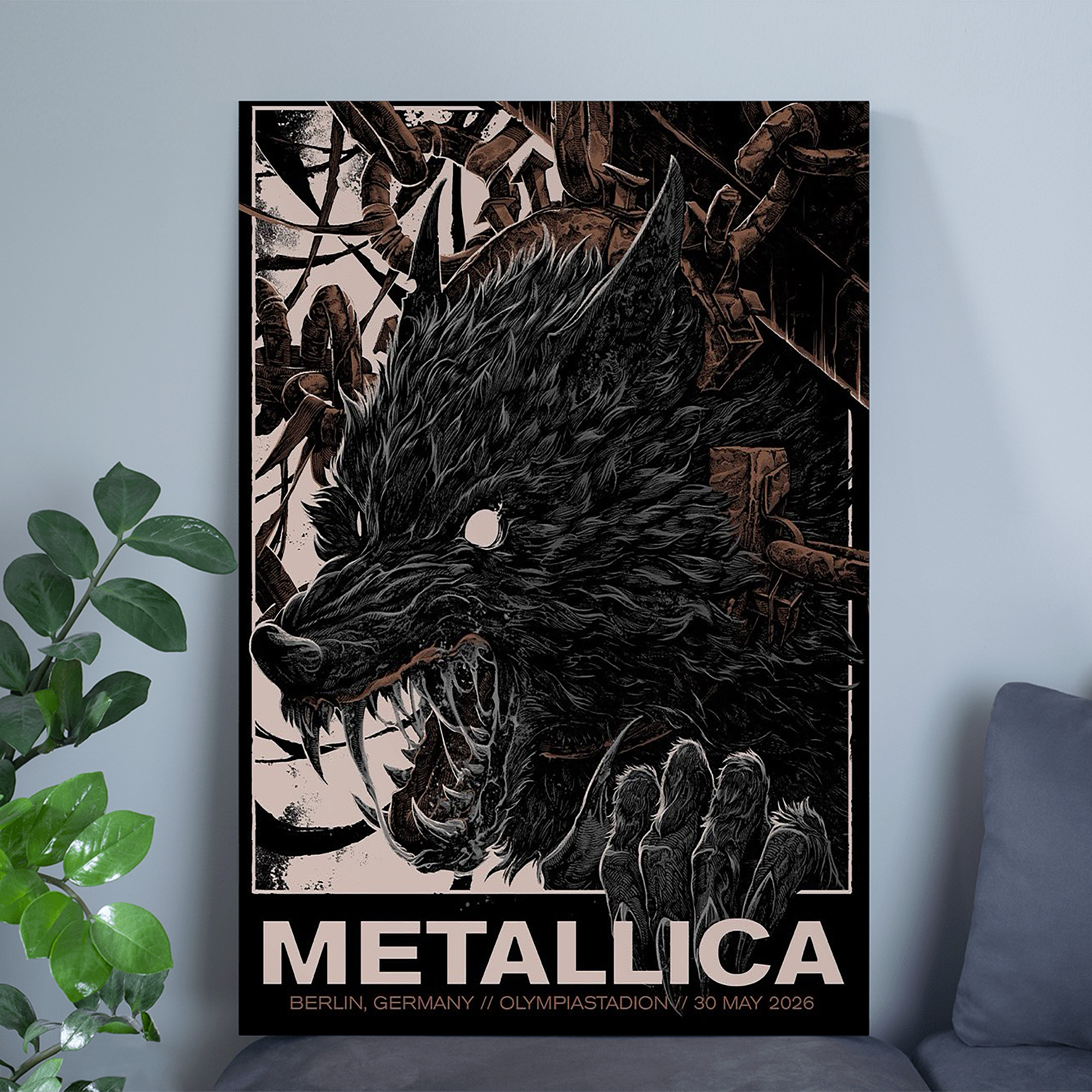 Poster Metallica M72 World Tour Berlin 2026 Black and Cream