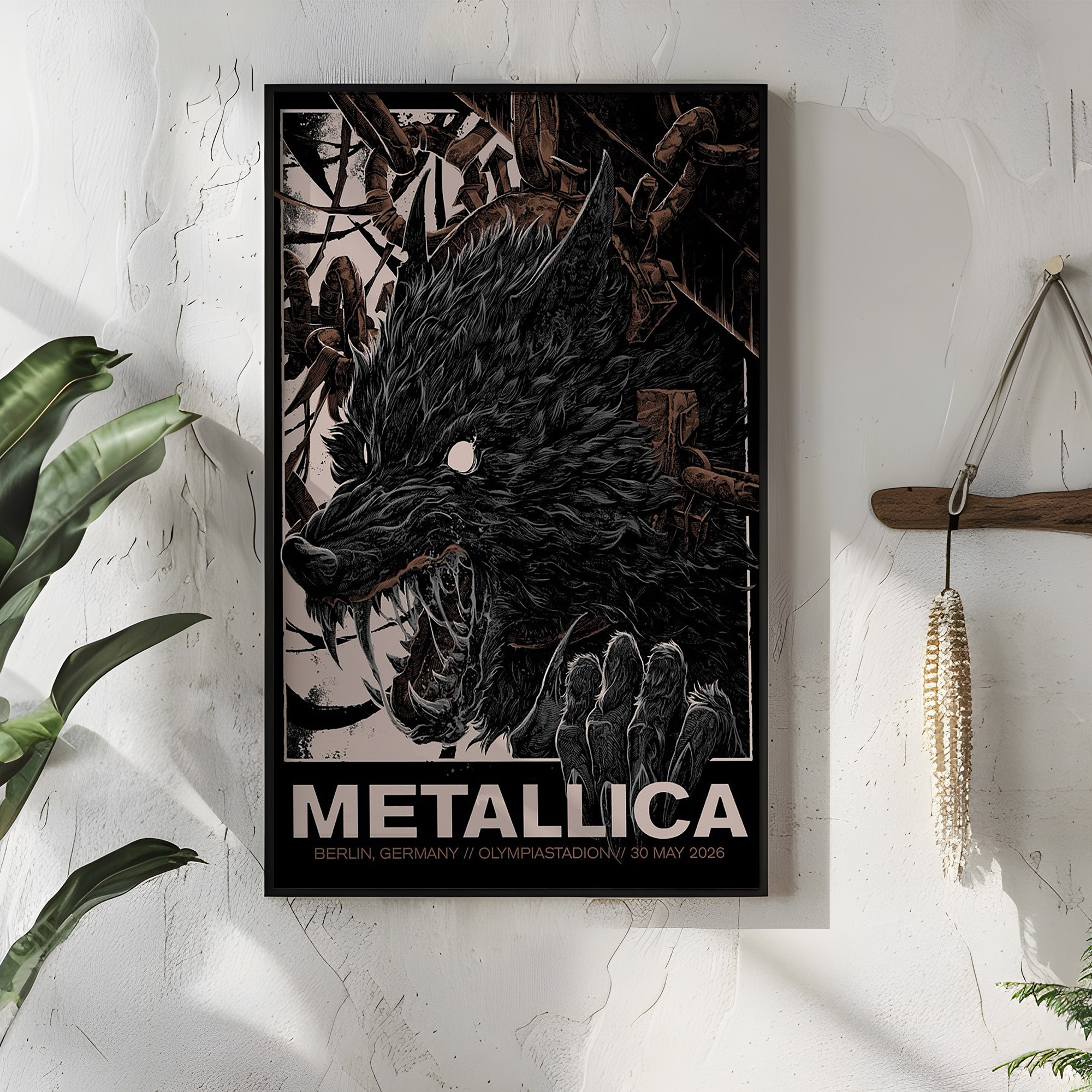 Poster Metallica M72 World Tour Berlin 2026 Black and Cream Poster Metallica M72 World Tour Berlin 2026 Black and Cream