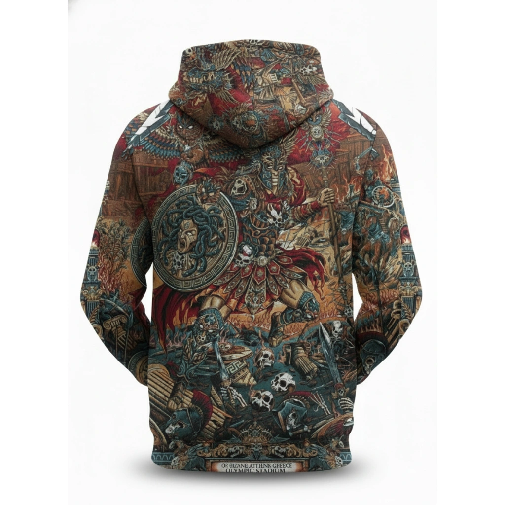 Warrior Gods Design Tour Athens Greece Olympic Stadium May 9 2026 Hoodie In Earthy Tones Athletic Fit 2 - Metbrick.com