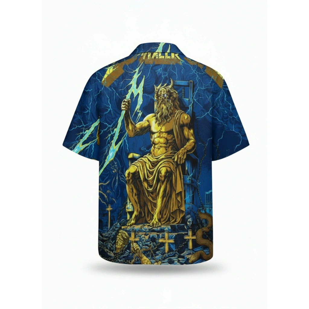 Zeus Lightning King Blue Hawaiian Shirt Gods May 09 2026 Olympic Stadium 2 - Metbrick.com